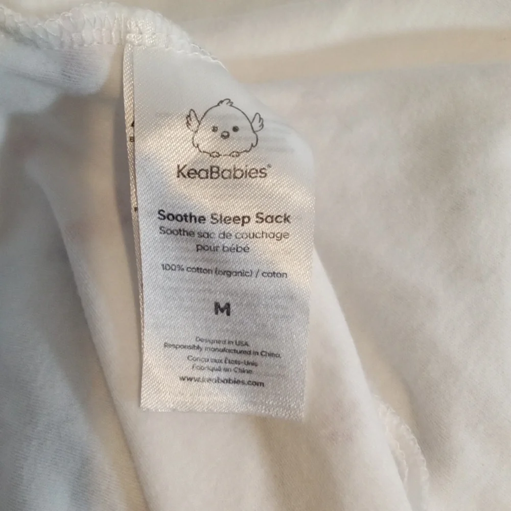 Baby Sleep Sack Duo - Soft Blush & Printed Ivory Organic Cotton Size Medium